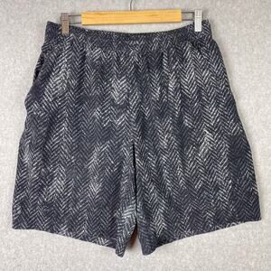 Lululemon Pace Breaker Short Lined Mens L in Bleached Herringbone Multi Training